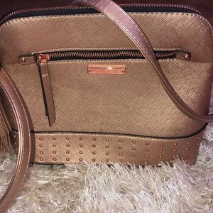 Rose gold Steve Madden handbag